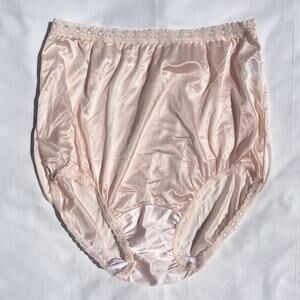 Vtg Vassarette Underneath It All Silky Granny Panties Mushroom Gusset Rose 5 USA